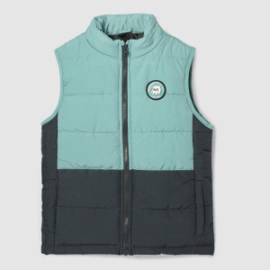 Boys Color blocked Sleeveless Puffer Jacket